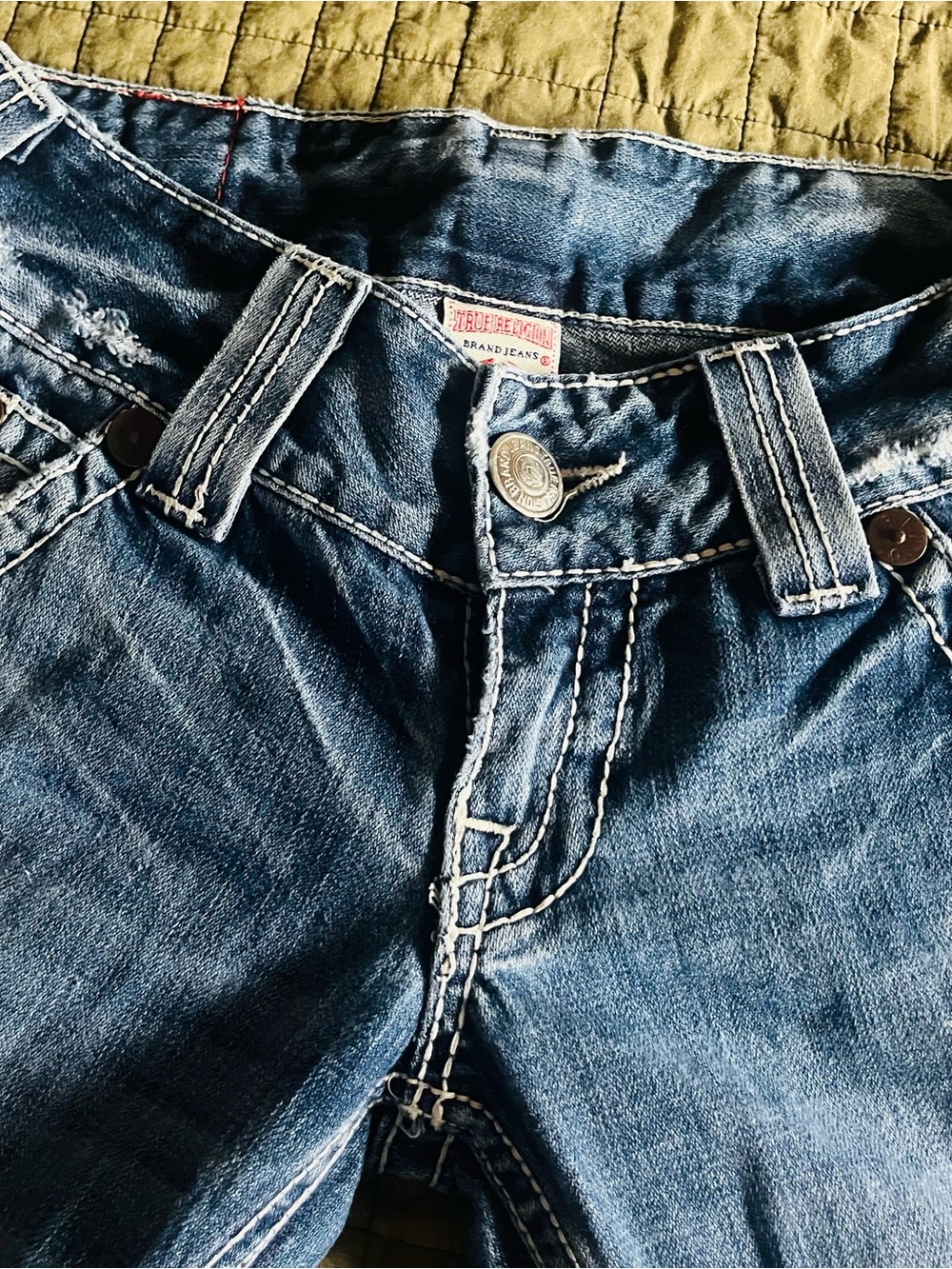True Religion Light Blue Flared Jeans - Picture 3 of 11
